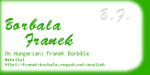borbala franek business card