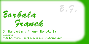 borbala franek business card